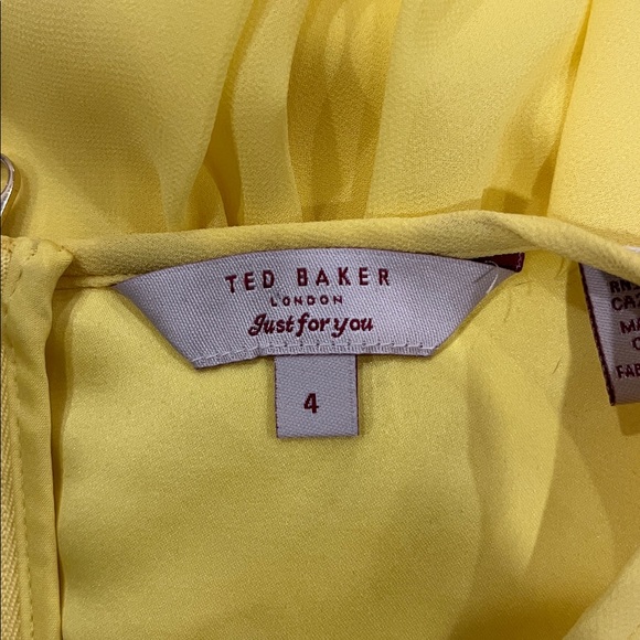 Ted Baker Vember Yellow and White Lace Mini Dress - Picture 11 of 14